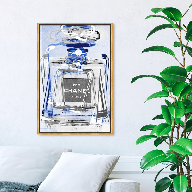 " Infinite Sapphire Silver ", 24" H x 16" W, Wrapped Canvas, No Frame