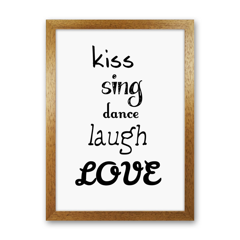 Kiss - Print, Oak Framed, 60cm H x 42cm W x 3cm D