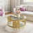 Clear Top/Gold Base