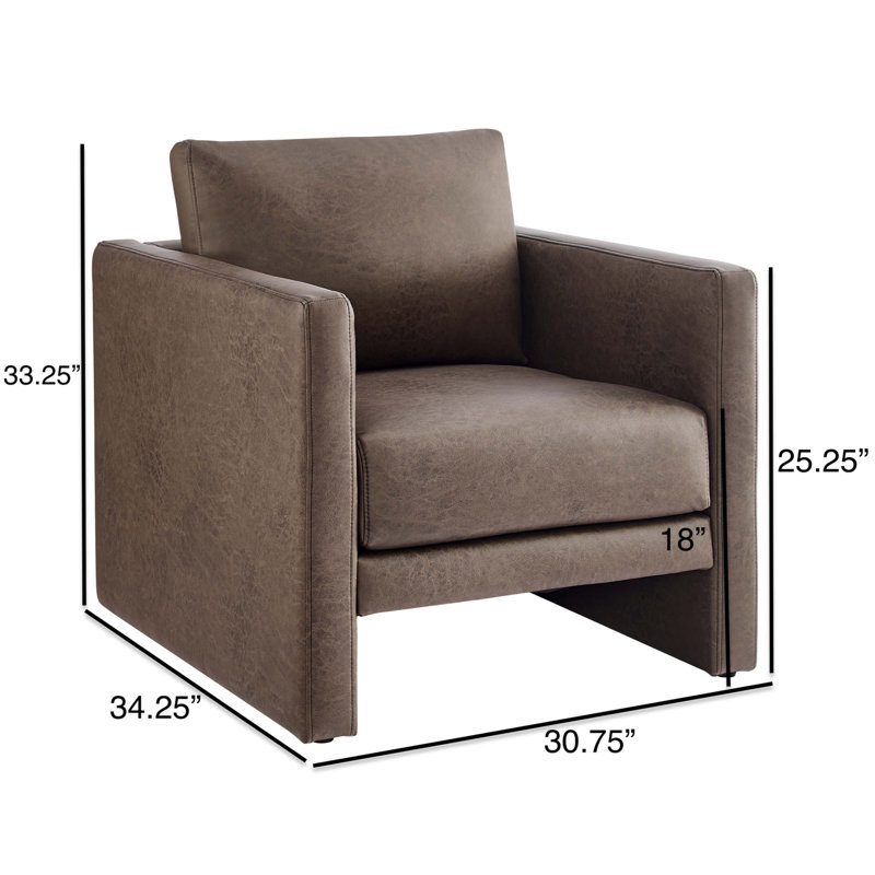 Fauteuil en similicuir, Espresso