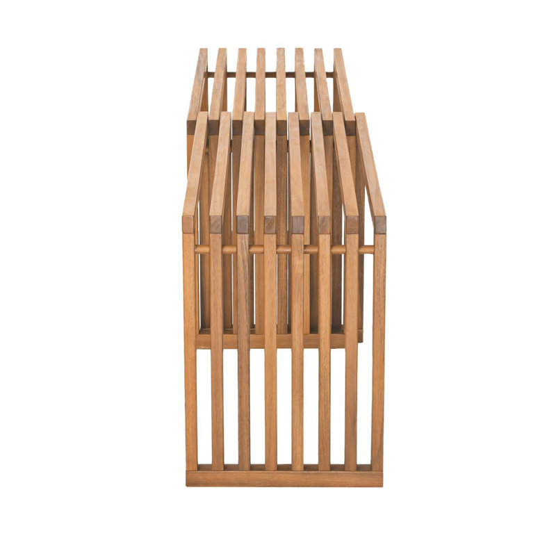 Banc d'extérieur d'extérieur 54 po en bois massif naturel