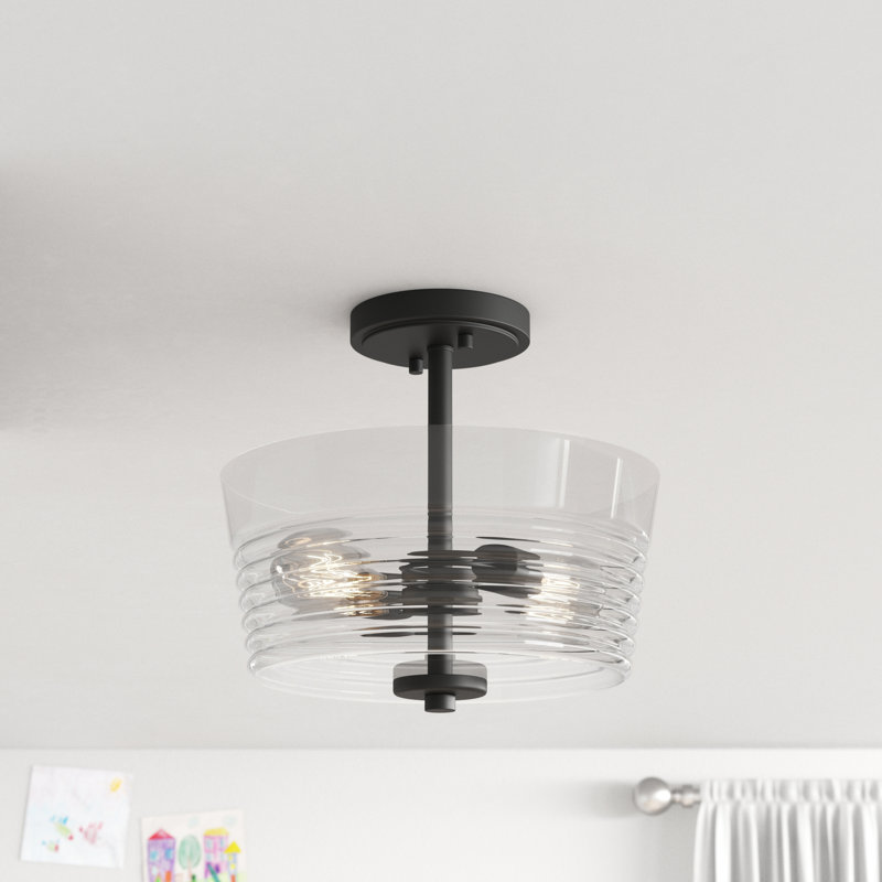 Plafonnier semi-encastré 2 lumières 12 po Aketza