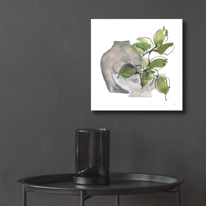 «Two Vases 2» par Chris Paschke, art mural en verre acrylique, 12 po x 12 po, H 12 po x l 12 po x P 0,13 po