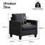 Fauteuil en similicuir 28,4 po
