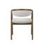 Chaise d'appoint en chenille et noyer Delina