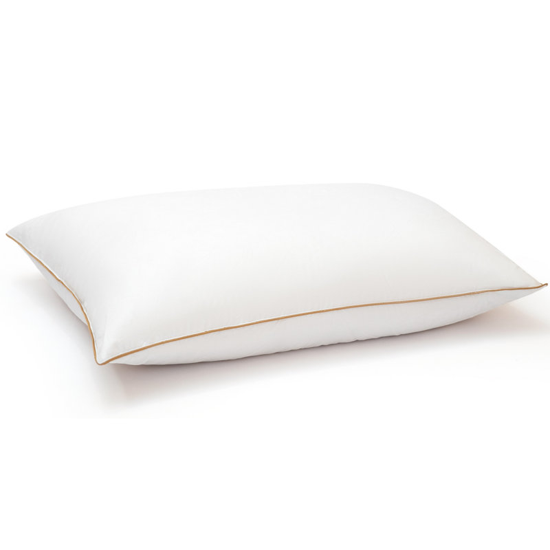King Size White Cotton Feather Down Pillow