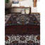Wool Oriental Area Rug in Rosewood/Beige