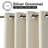 Blackout Outdoor Curtains for Patio Waterproof Top & Bottom Grommet Privacy Drapes, Set of 2-1940556152-1918323742