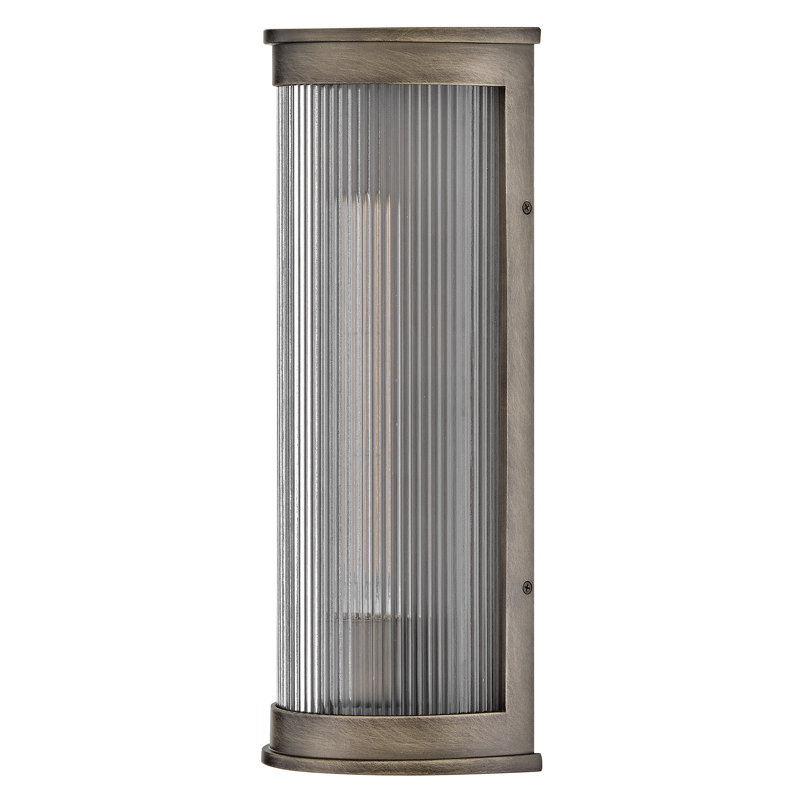Hinkley Bluffton Medium Wall Mount Lantern, Down, 17" Height, Burnished Bronze