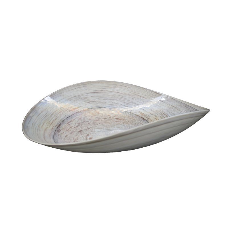 Murano Beachcomber Glass Handmade Oval Vessel Bathroom Sink, Beachcomber