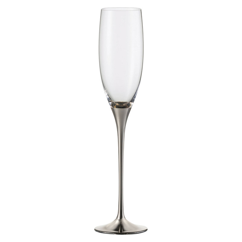 Barbarajean 180ml Flute Set, Clear/Silver