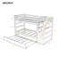 Lit superposé avec lit gigogne et 3 escaliers de rangement-844138678