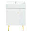 Meuble-lavabo de salle de bain en céramique 21,6 po - blanc, fabrication fiable, teinture - hygiénique, aspect de chaleur attrayant, surface, propriété