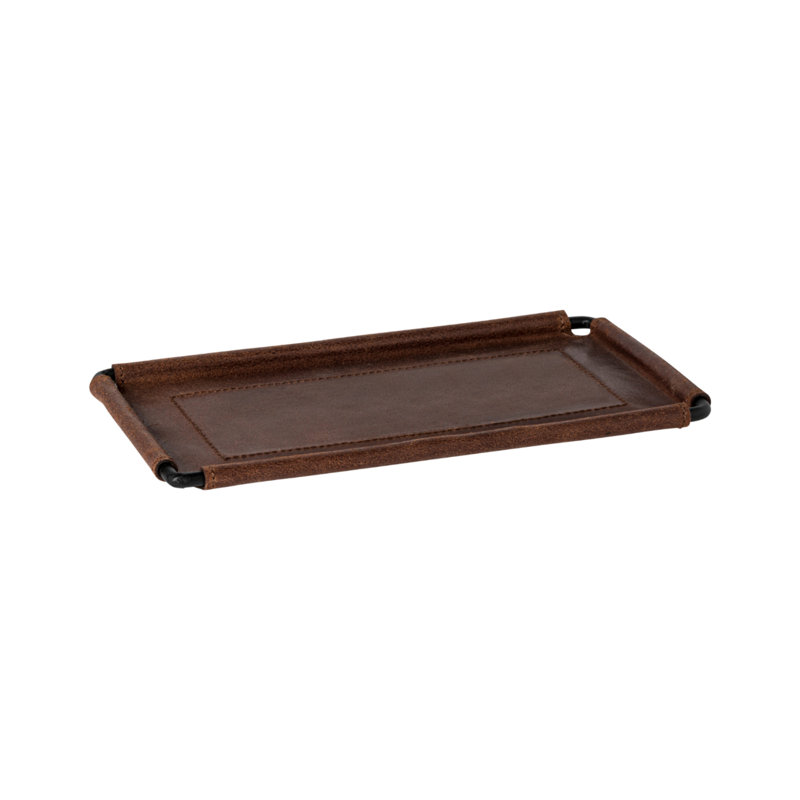 Leather / Faux Leather Tray, 5.75"Wx10"Dx1"H