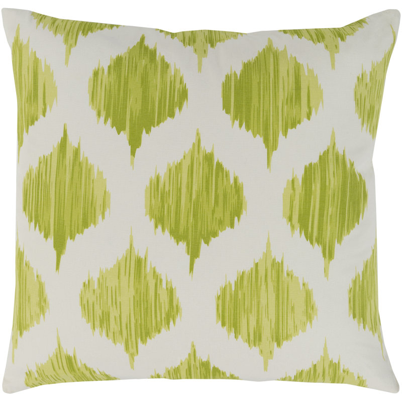 Ogee Accent Throw Pillow Cover, 18" x 18", Blue, No Fill