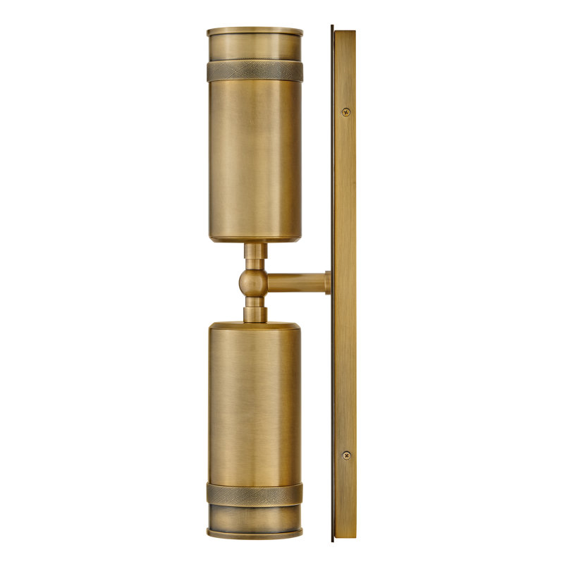 Pratt 19" Aluminum Pivotable Wall Mount Lantern, Heritage Brass