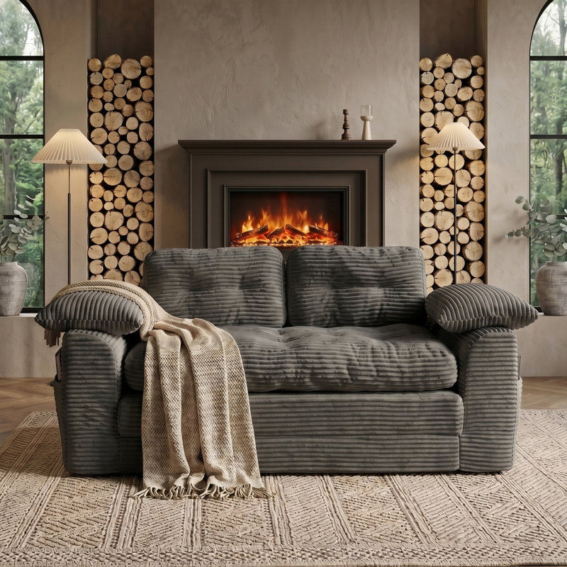 Canapé-lit 2 en 1 pliant convertible, canapé-lit escamotable avec coussins pour la chambre à coucher du salon intérieur, Grey