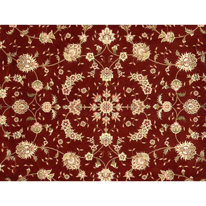 Tapis rouge et bleu marine noué à la main de haute qualité