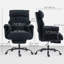 Chaise de bureau avec repose-pieds inclinable, noir