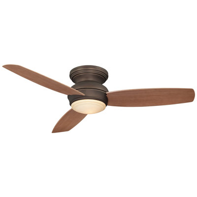 52" Concept 3 - Blade Outdoor LED Propeller Ceiling Fan with Wall Control and Light Kit Included