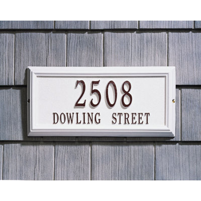 Springfield Rectangle 2-Line Wall Address Plaque