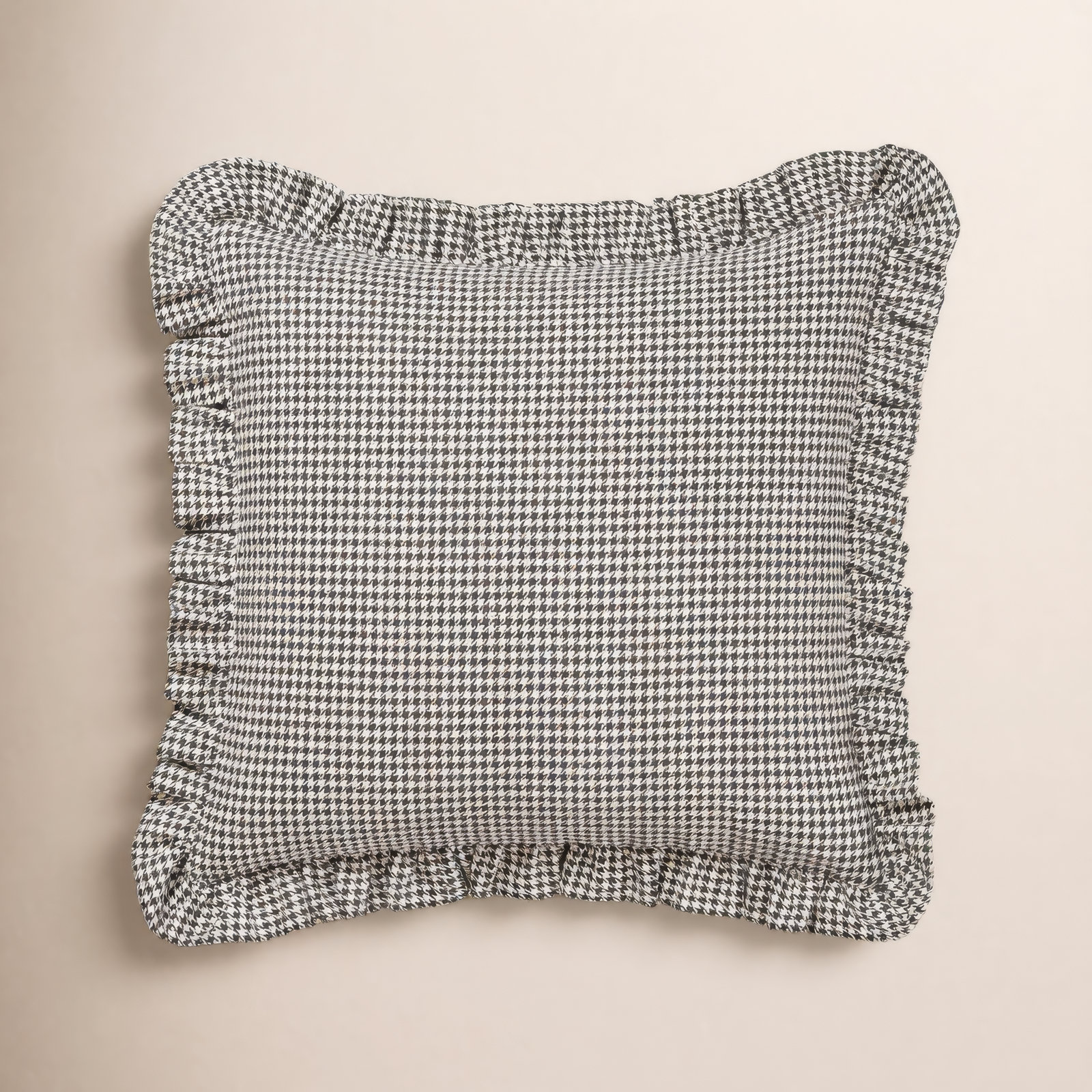20" x 20" Cotton Throw Pillow, Polyester, Black
