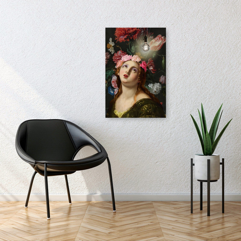 Impression florale éthérée, 36" H x 24" W