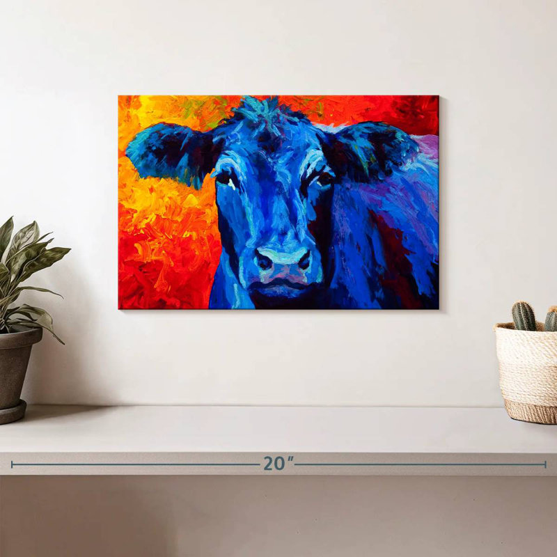 Brampt Blue Cow, 8" H x 12" W