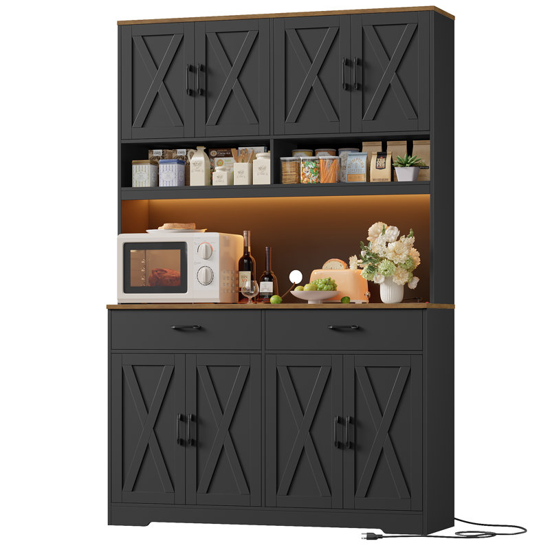 Garde-manger 75,4 "H, Noir