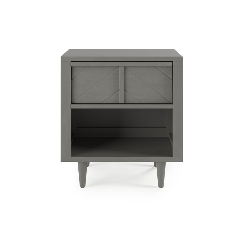 Surrey Hill 1-Drawer Nightstand with Shelf, Lunar Gray