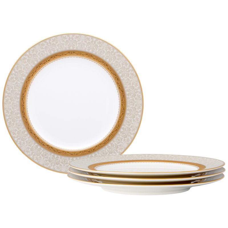 Ensemble de 4 assiettes décoratives 9 "Noritake Odessa, Or
