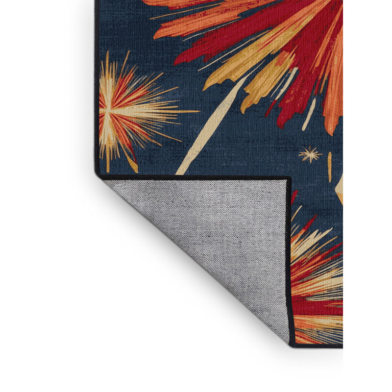 Machine Washable Art Deco Grey Area Rug, Rectangle 5' x 7'