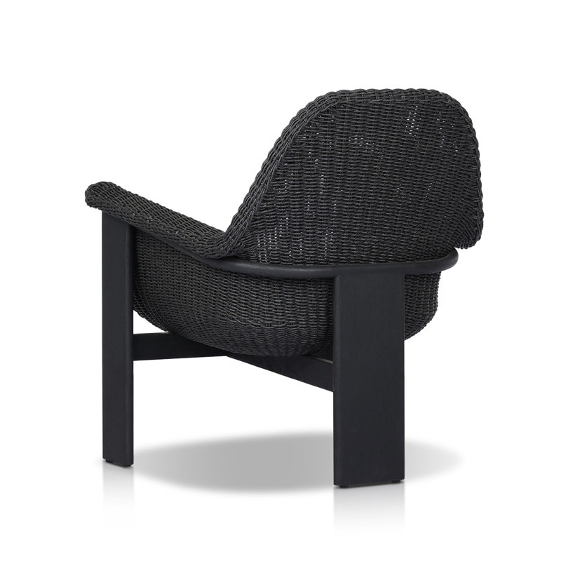 Santoro Outdoor Teak Armchair, Black