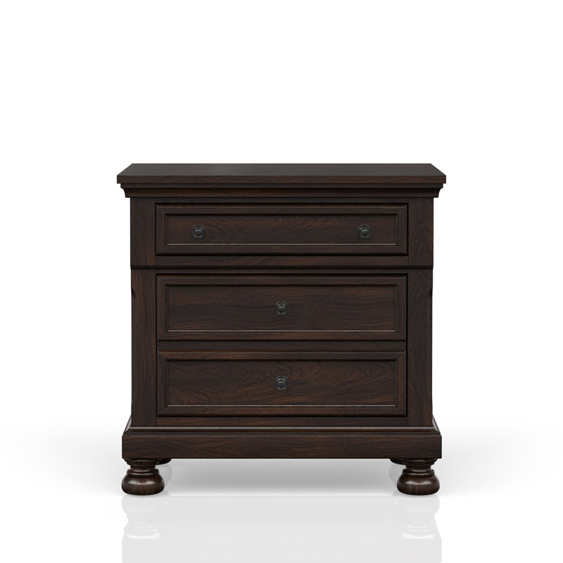 Nightstand Two Drawer, Cherry