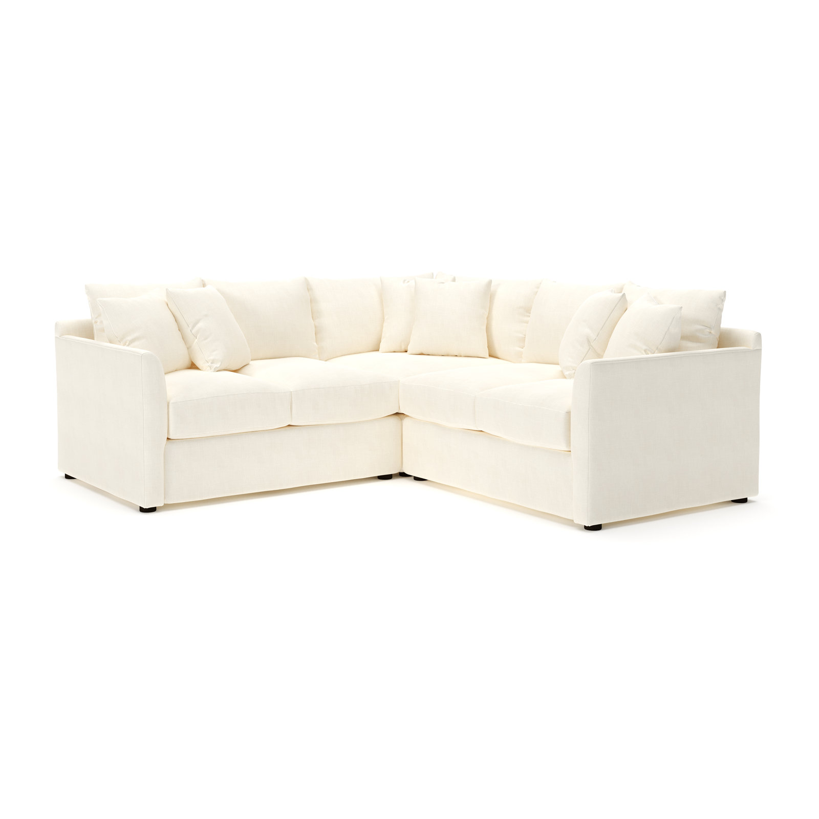 Cecelia Upholstered L-Sectional, Conversation Pearl Basketweave, Right Hand Facing