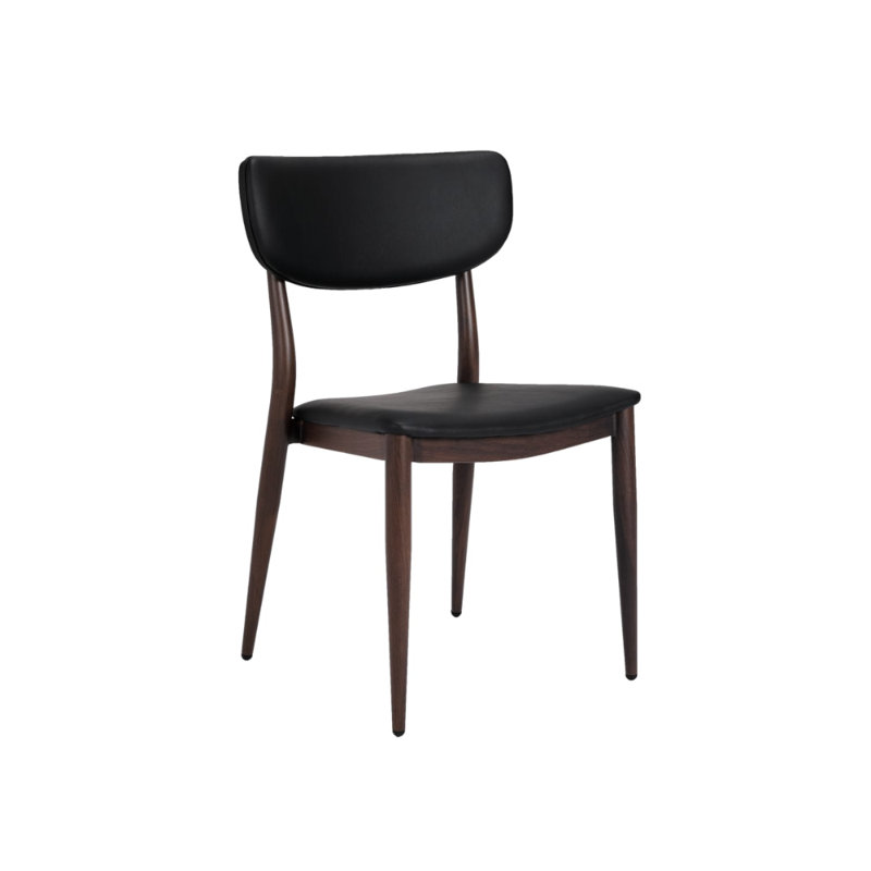 Chaise d'appoint rembourrée Hackney, Noir