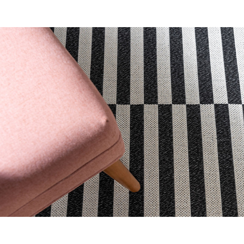 California Cotton Striped Indoor Rug, Rectangle 2'2" x 3'