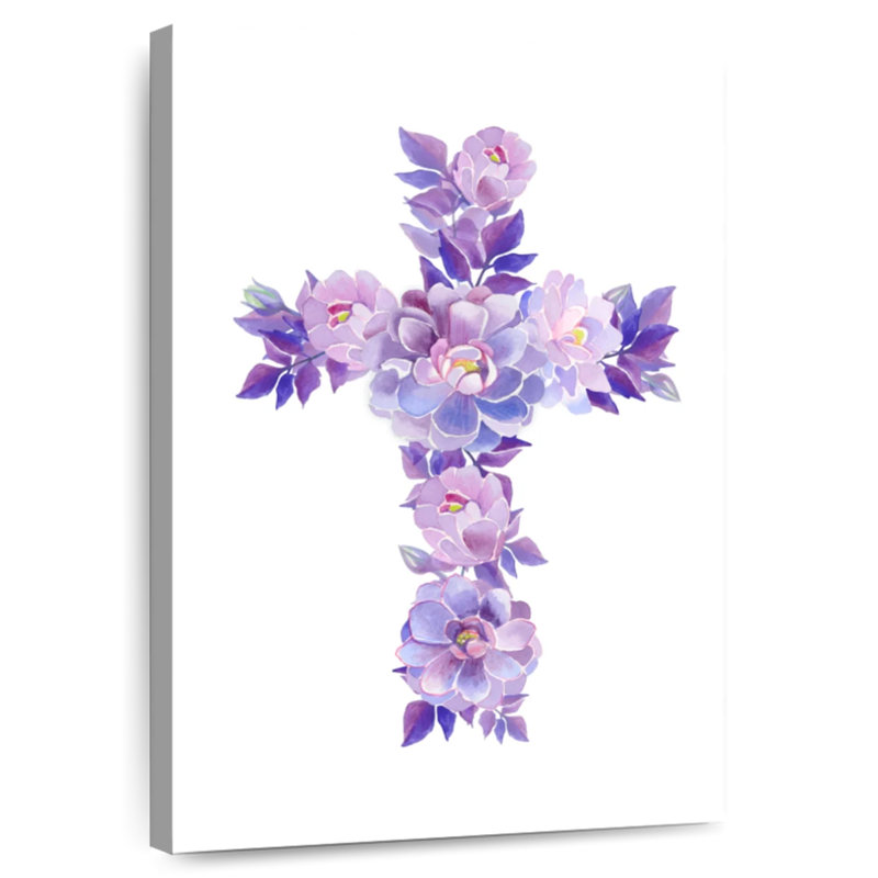 Flower Cross, 24" H x 16" W