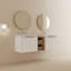 Meuble-lavabo double 59,6 po avec plateau en céramique Jasminerose