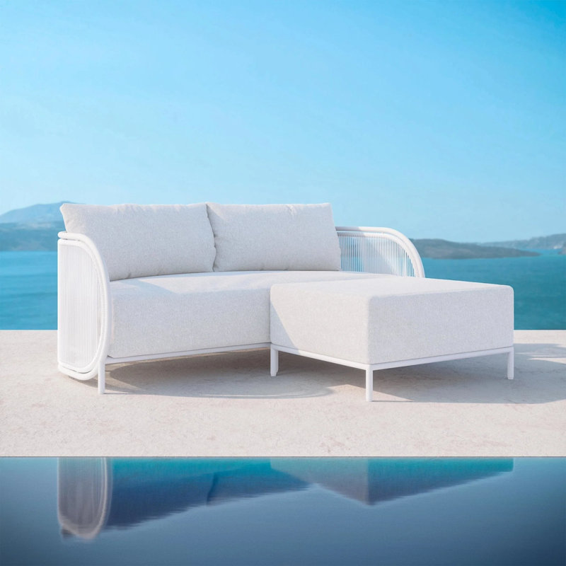 Kamari Outdoor Ottoman with Cushion