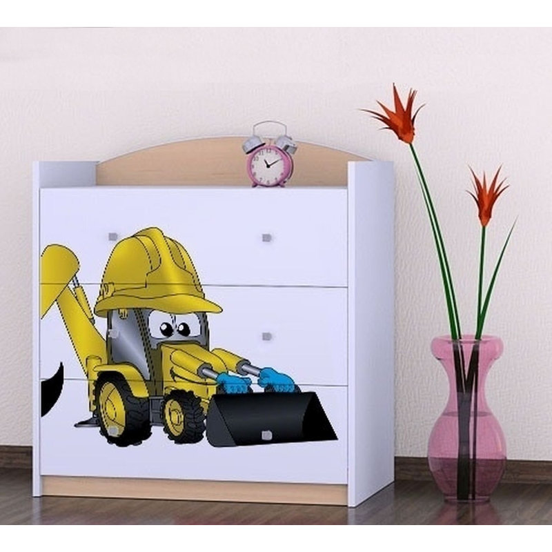 Nicholes 3 - Drawer Kids Dresser, Beige