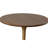 Modern Brown 30-Inch Round Dining Table with Space-Saving Pedestal Base-1866333869-1866333843