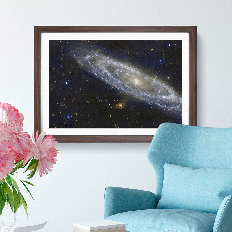 Out of Space Vol.6 in Abstract - Picture Frame Graphic Art Print, 48cm H x 65cm W x 2cm D, Walnut Framed