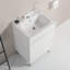 Armoire de salle de bain ondulée 24 po avec lavabo en céramique