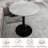 Marble-Top Round Side Table With Tapered Pedestal Base (Table Only)-936701198-936701199