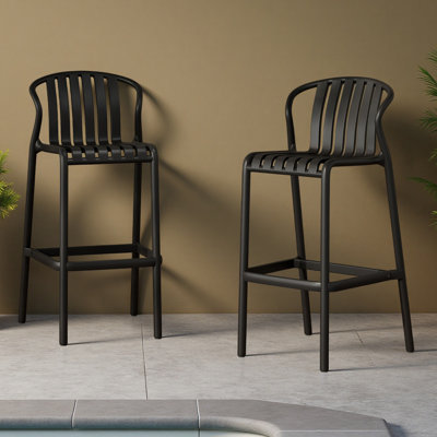 Ensemble de 2 tabourets de bar d'extérieur H 29,5 po