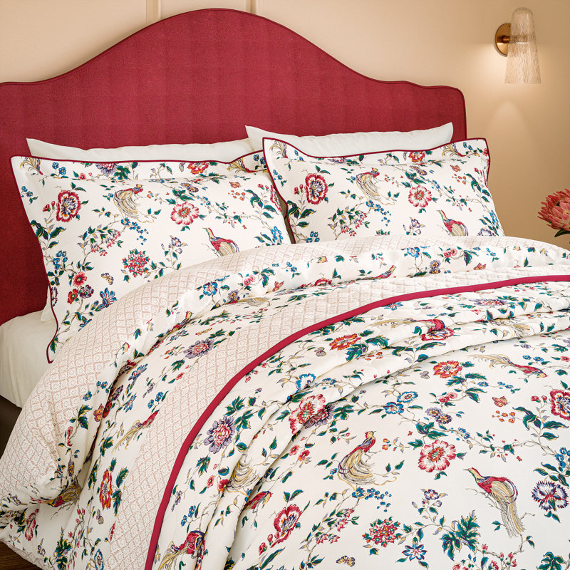Birds Of Paradise Cotton Abstract Duvet Cover Set with Pillowcases Included, Single Duvet Cover + 1 Pillowcase