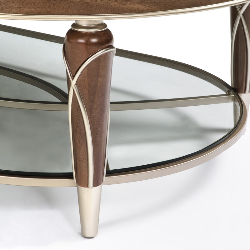 Villa Cherie Oval Cocktail Table - Hazelnut