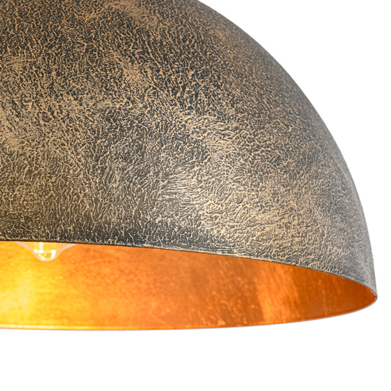 Luminaire suspendu en forme de dôme 1 lumière