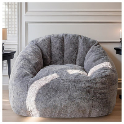 Fauteuil à billes, fauteuil à accoudoirs rembourré de mousse haute densité, fauteuil paresseux confortable, fauteuil à billes pour adultes dans le salon, lecture dans la chambre à coucher.
